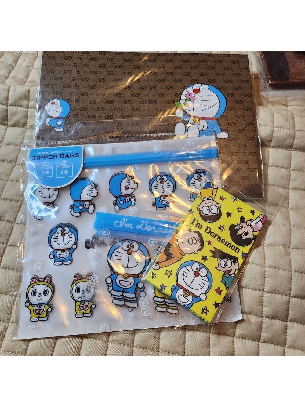 Doraemon x GUCCI memo pad special letter paper 3-piece set/Ziplock/mini envelope